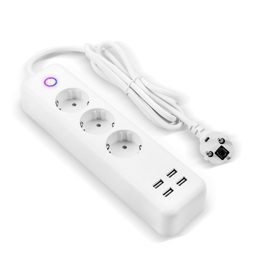 EU WIFI smart power strip 3 outlets with 4 USB 