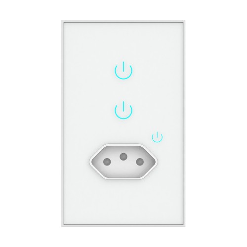 Brazil Zigbee touch 2Gang switch socket 