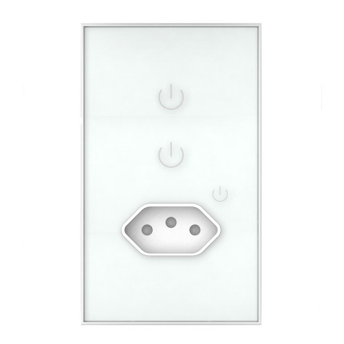 Brazil Zigbee touch 2Gang switch socket 