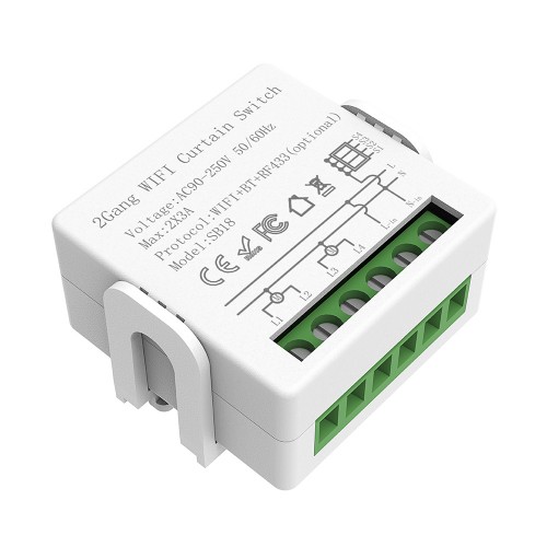 2 Gang WIFI Curtain Switch Module